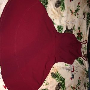 Gorgeous wine red open back dress!